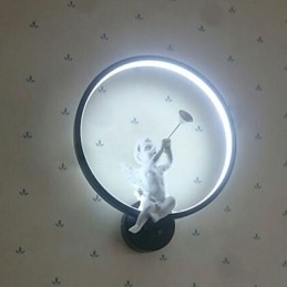 Applique da parete moderna nordica in alluminio, LED integrato, 30 x 35 cm
