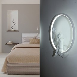 Applique da parete moderna nordica in alluminio, LED integrato, 30 x 35 cm