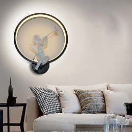 Applique da parete moderna nordica in alluminio, LED integrato, 30 x 35 cm