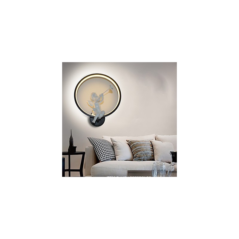 Applique da parete moderna nordica in alluminio, LED integrato, 30 x 35 cm