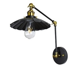 Applique da parete LED rustica classica dipinta, faretto da incasso, E27 4 W, 51 × 24,6 × 23 cm