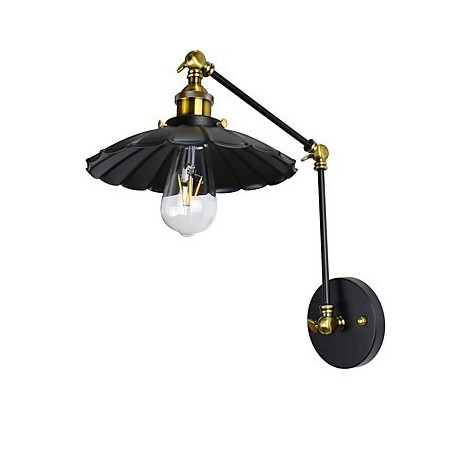 Applique da parete LED rustica classica dipinta, faretto da incasso, E27 4 W, 51 × 24,6 × 23 cm