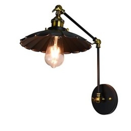 Applique da parete LED rustica classica dipinta, faretto da incasso, E27 4 W, 51 × 24,6 × 23 cm