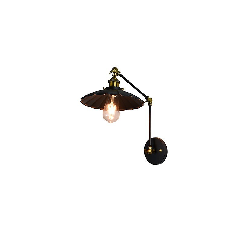 Applique da parete LED rustica classica dipinta, faretto da incasso, E27 4 W, 51 × 24,6 × 23 cm