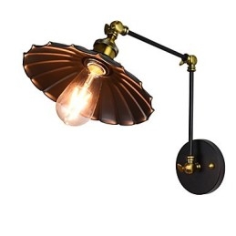 Applique da parete LED rustica classica dipinta, faretto da incasso, E27 4 W, 51 × 24,6 × 23 cm