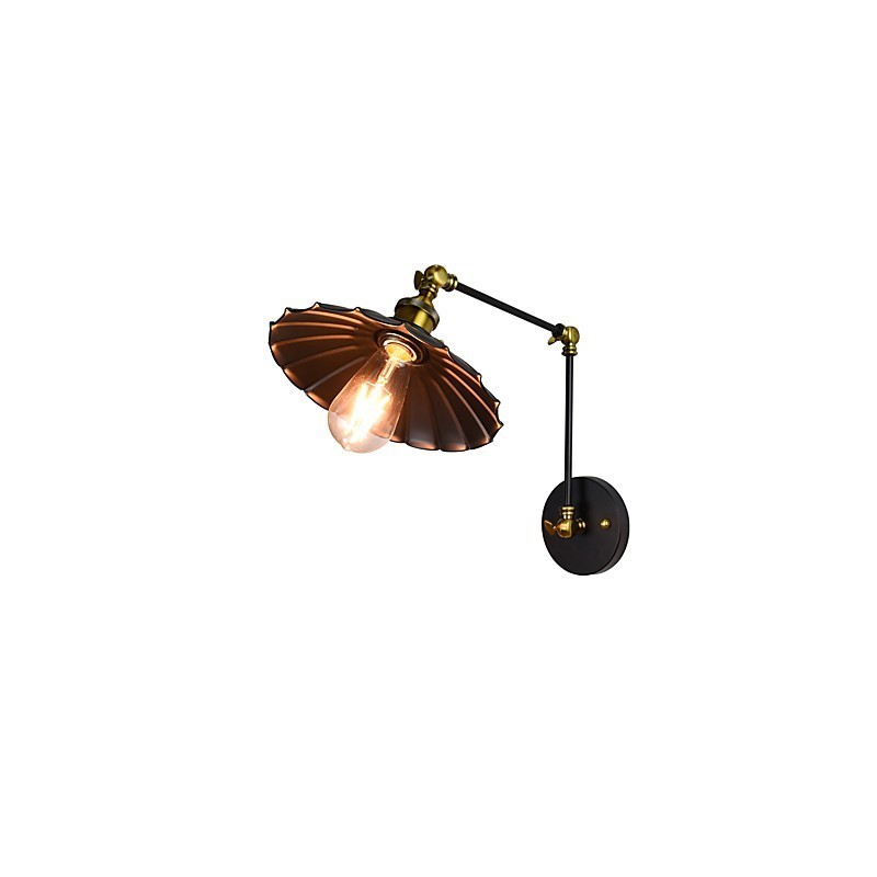 Applique da parete LED rustica classica dipinta, faretto da incasso, E27 4 W, 51 × 24,6 × 23 cm