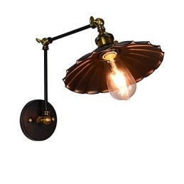 Applique da parete LED rustica classica dipinta, faretto da incasso, E27 4 W, 51 × 24,6 × 23 cm
