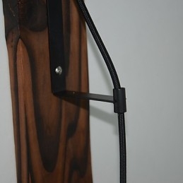 Applique da parete country americana retrò con puleggia in legno