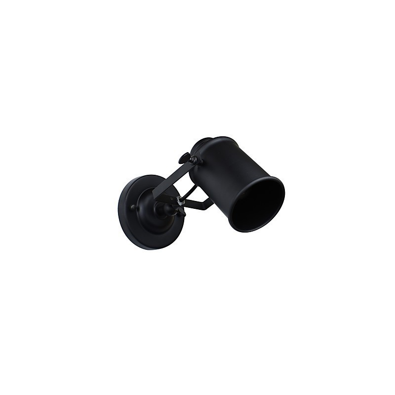 Applique da parete LED in acciaio verniciato nero stile retrò, attacco E27, 4 W