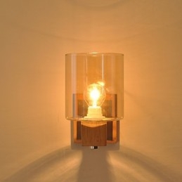 Applique da parete moderna contemporanea in vetro, stile mini, luce ambientale 12 x 18 cm