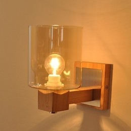 Applique da parete moderna contemporanea in vetro, stile mini, luce ambientale 12 x 18 cm