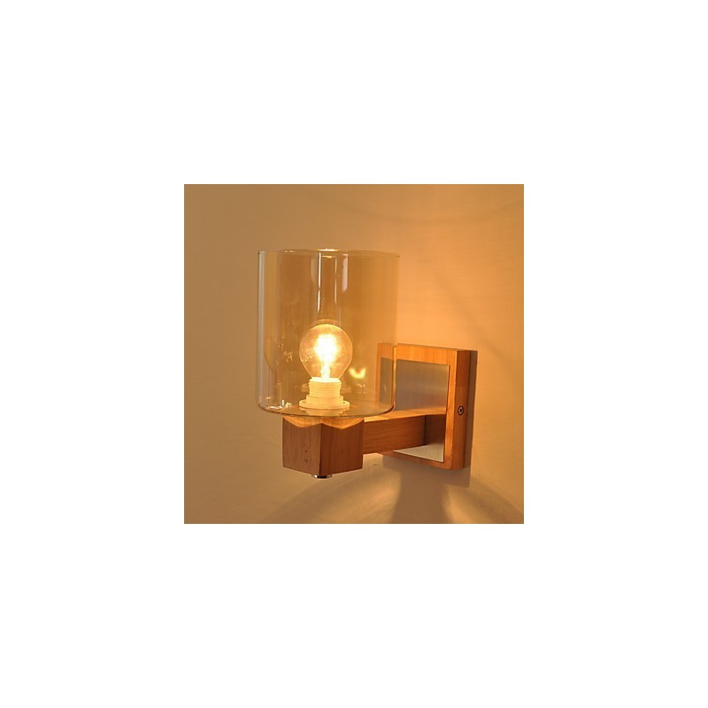Applique da parete moderna contemporanea in vetro, stile mini, luce ambientale 12 x 18 cm