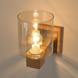Applique da parete moderna contemporanea in vetro, stile mini, luce ambientale 12 x 18 cm