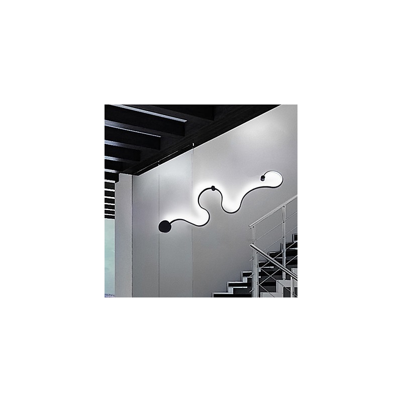 Applique da parete LED moderna in alluminio pitturata 32 W 120 cm