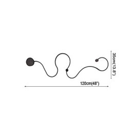 Applique da parete LED moderna in alluminio pitturata 32 W 120 cm