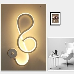 Applique da parete LED moderna creativa per corridoio e camera da letto, 17 x 34 cm, alluminio