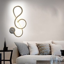 Applique da parete LED moderna creativa per corridoio e camera da letto, 17 x 34 cm, alluminio