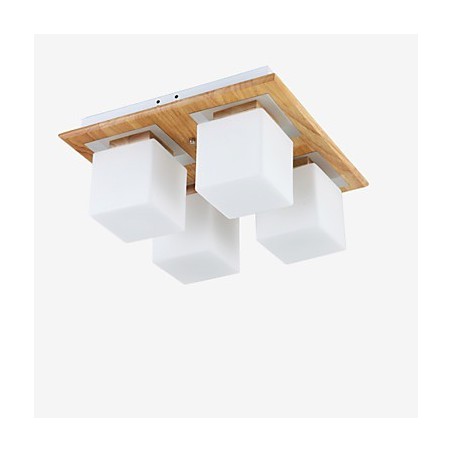 Plafoniera a filo Mini moderna contemporanea in legno e bambù