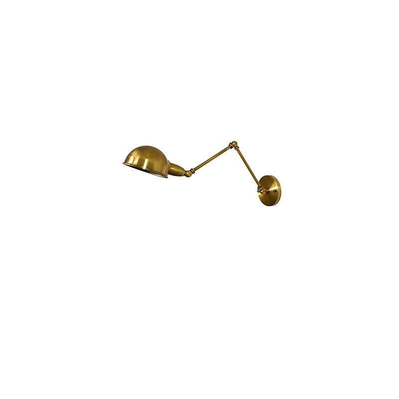 Applique da parete LED rustica classica in ottone antico, faretto da incasso E27 4 W
