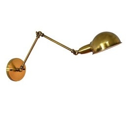Applique da parete LED rustica classica in ottone antico, faretto da incasso E27 4 W