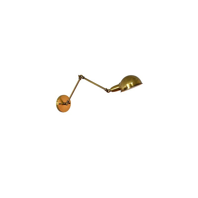 Applique da parete LED rustica classica in ottone antico, faretto da incasso E27 4 W