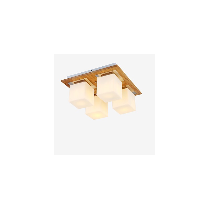 Plafoniera a filo Mini moderna contemporanea in legno e bambù
