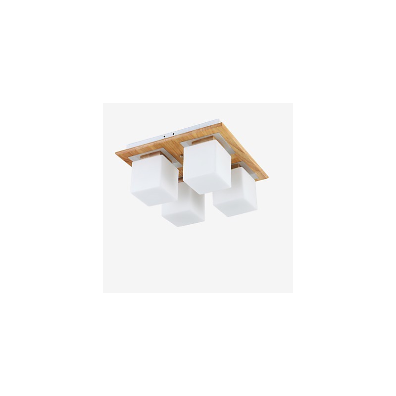 Plafoniera a filo Mini moderna contemporanea in legno e bambù