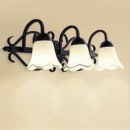 Applique da parete LED country retrò con protezione occhi, 3 luci, E26/E27