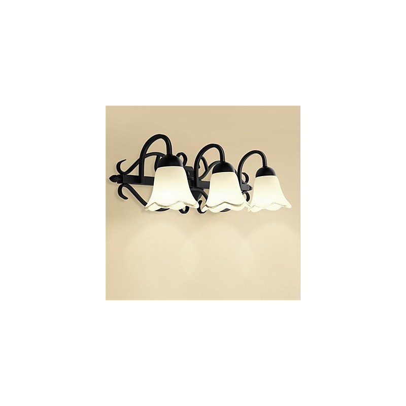Applique da parete LED country retrò con protezione occhi, 3 luci, E26/E27