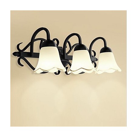 Applique da parete LED country retrò con protezione occhi, 3 luci, E26/E27