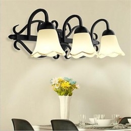 Applique da parete LED country retrò con protezione occhi, 3 luci, E26/E27