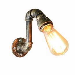 Applique da parete luce ambiente in metallo E27 4 W con lampadina