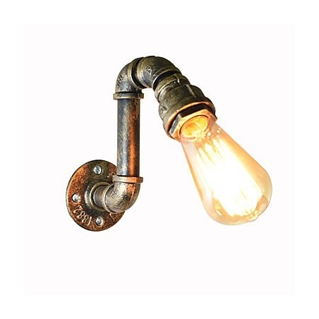 Applique da parete luce ambiente in metallo E27 4 W con lampadina