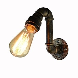 Applique da parete luce ambiente in metallo E27 4 W con lampadina