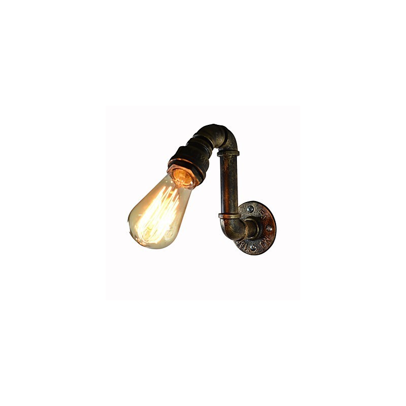 Applique da parete luce ambiente in metallo E27 4 W con lampadina