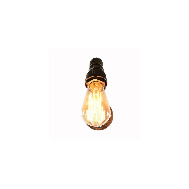 Applique da parete luce ambiente in metallo E27 4 W con lampadina