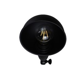 Applique da parete LED in acciaio verniciato nero opaco stile retrò caffè americano