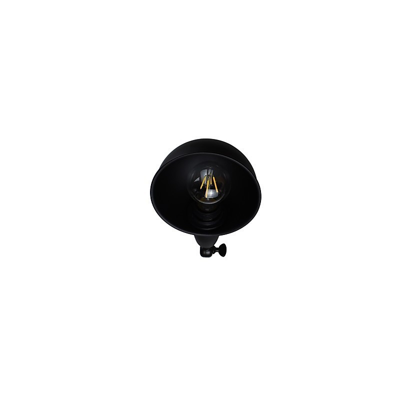 Applique da parete LED in acciaio verniciato nero opaco stile retrò caffè americano