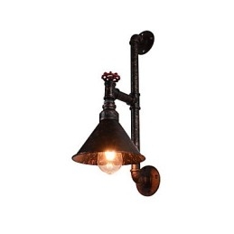 Applique da parete in ferro retrò classica bronzo strofinato ad olio E27 4 W 15 x 19 x 55,5 cm