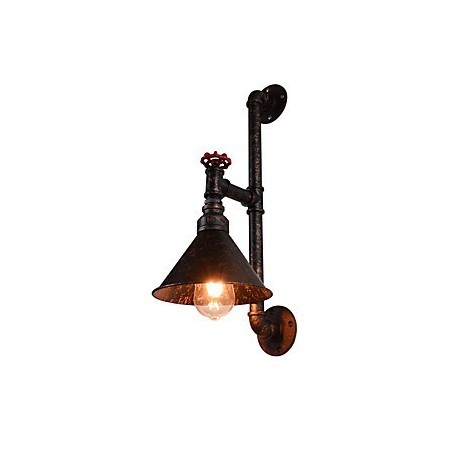 Applique da parete in ferro retrò classica bronzo strofinato ad olio E27 4 W 15 x 19 x 55,5 cm