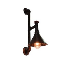 Applique da parete in ferro retrò classica bronzo strofinato ad olio E27 4 W 15 x 19 x 55,5 cm