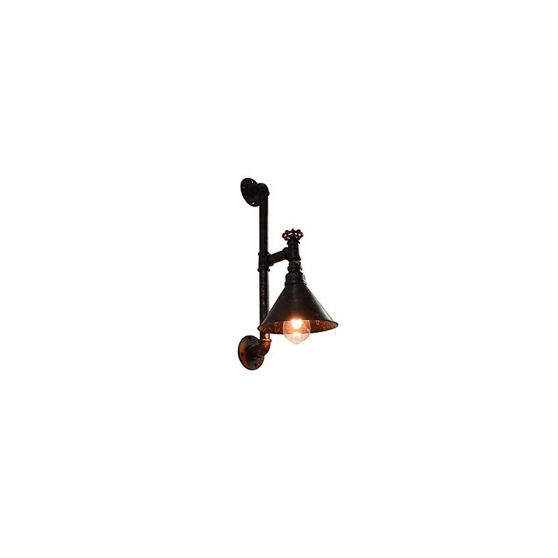Applique da parete in ferro retrò classica bronzo strofinato ad olio E27 4 W 15 x 19 x 55,5 cm