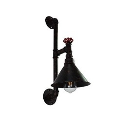 Applique da parete in ferro retrò classica bronzo strofinato ad olio E27 4 W 15 x 19 x 55,5 cm