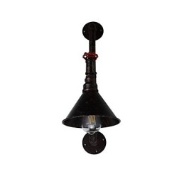 Applique da parete in ferro retrò classica bronzo strofinato ad olio E27 4 W 15 x 19 x 55,5 cm