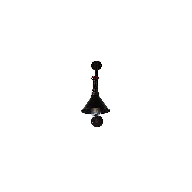 Applique da parete in ferro retrò classica bronzo strofinato ad olio E27 4 W 15 x 19 x 55,5 cm