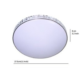 Plafoniera a filo LED integrato moderna in acrilico bianco 8W 85-265V 90