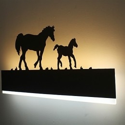 Applique da parete in acrilico moderna minimalista 38 cm, luce da comodino
