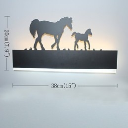 Applique da parete in acrilico moderna minimalista 38 cm, luce da comodino