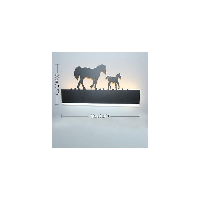Applique da parete in acrilico moderna minimalista 38 cm, luce da comodino