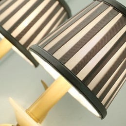 Applique da parete classica country in ottone, mini, 2 lampadine E12/E14, luce verso l'alto